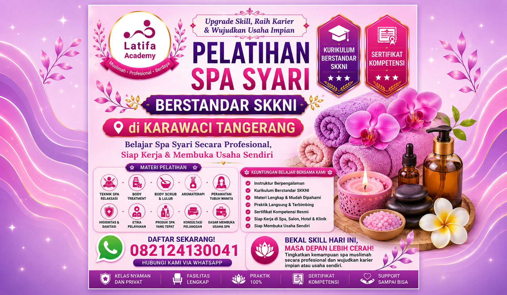 Pelatihan Spa Syari Berstandar SKKNI di Karawaci Tangerang 082124130041